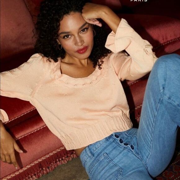 Rouje lila sweater in peach small - Picture 8 of 9